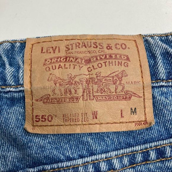 LEVI’S, VINTAGE 550, Size 11 Medium Jr’s,Blue, Made in USA in 04/96, Relaxed Fit - Picture 5 of 13